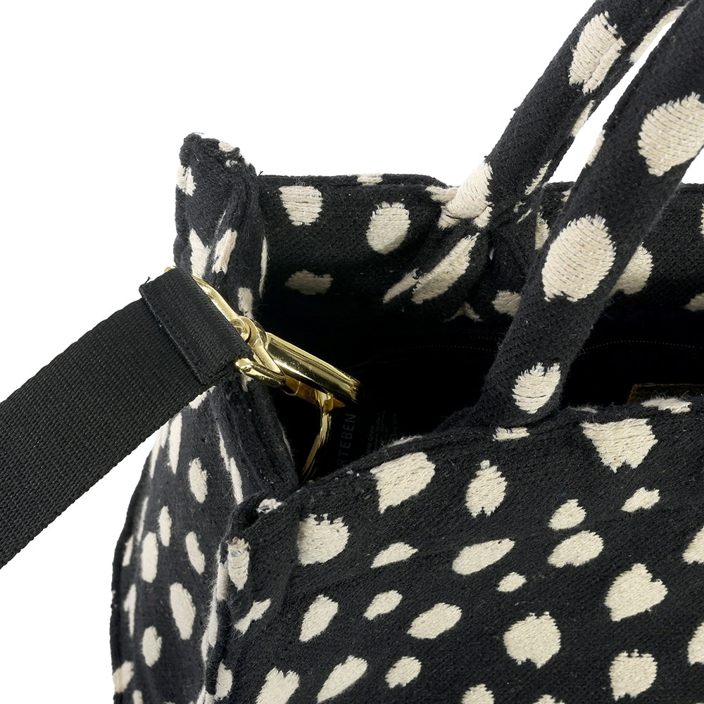 Artebene Handbag Woven Fabric Dots