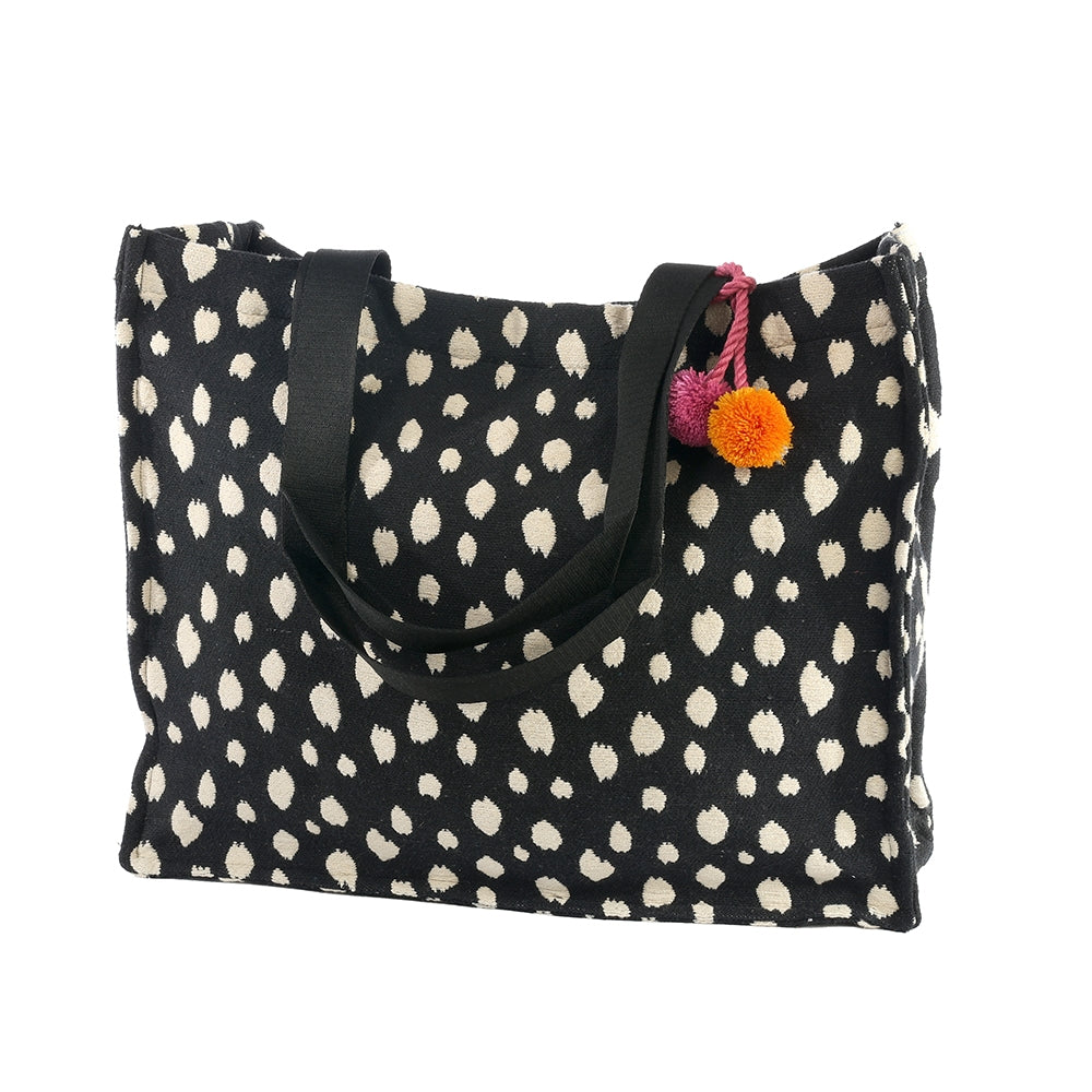 Artebene Shopper Bag Woven Fabric Dots