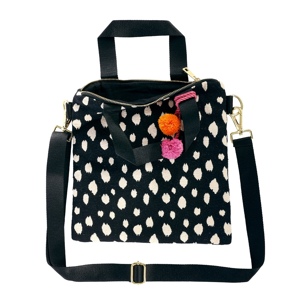 Artebene Minibag Crossover Woven Fabric Dots