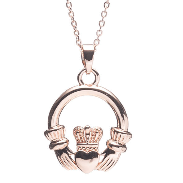 Newgrange Rosegold Cladagh Pendant