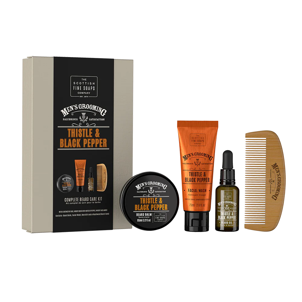 Thistle & Black Pepper Complete Beard Care Kit