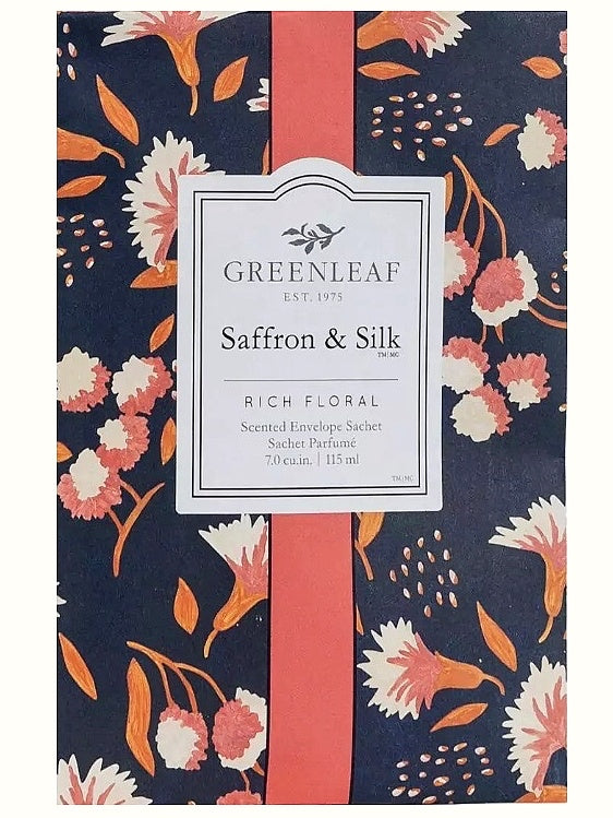 Greenleaf Scented Sachet - Saffron & Silk