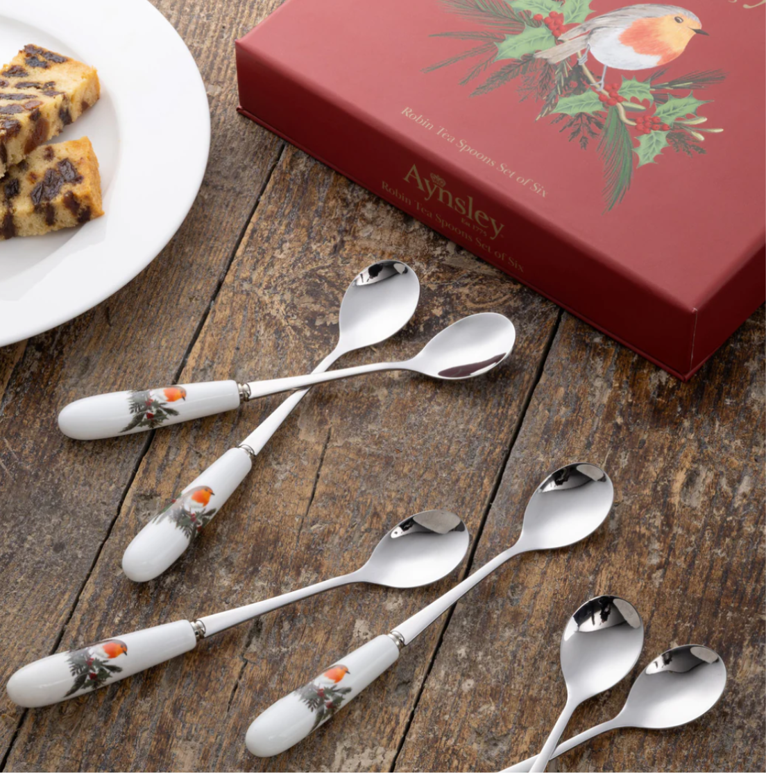 Aynsley Robin Teaspoons Set of 6