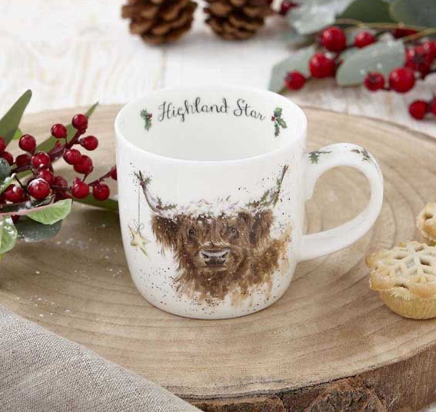 Wrendale Highland Star Christmas Mug