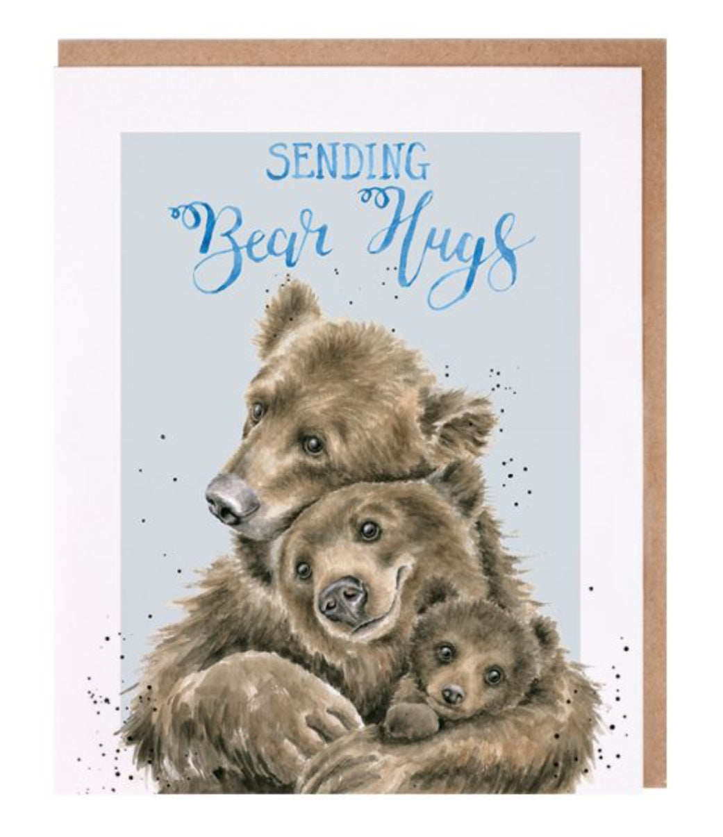 'BEAR HUGS' BEAR CARD
