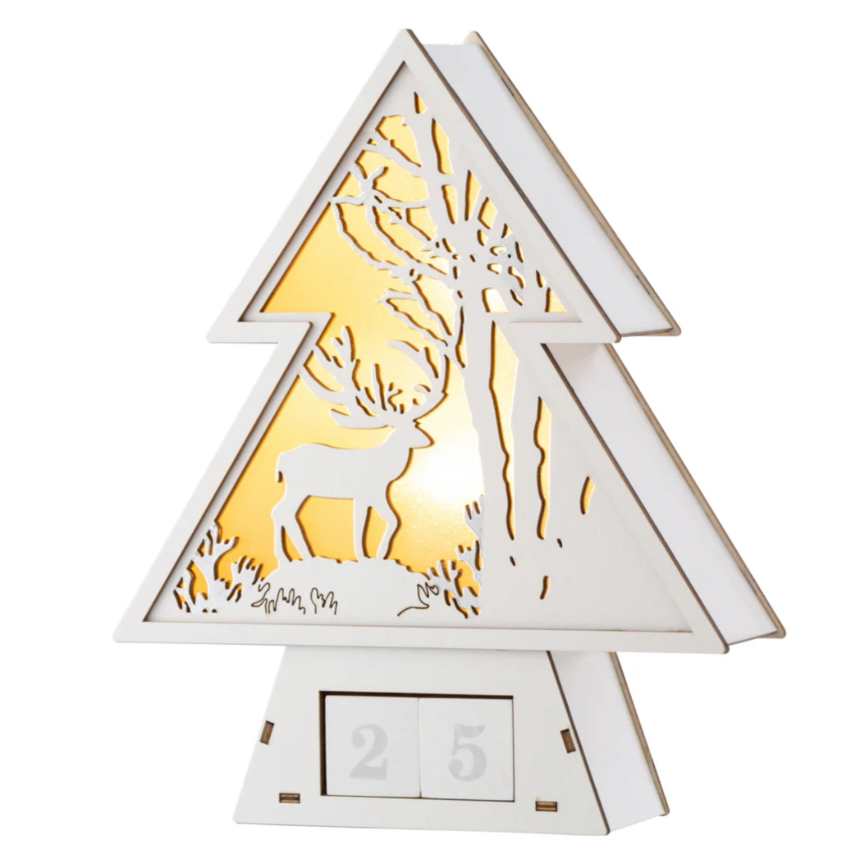 Belleek Reindeer Advent Wooden LED