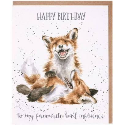 Wrendale ‘Happy Birthday To My Favourite Bad Influence’ Card