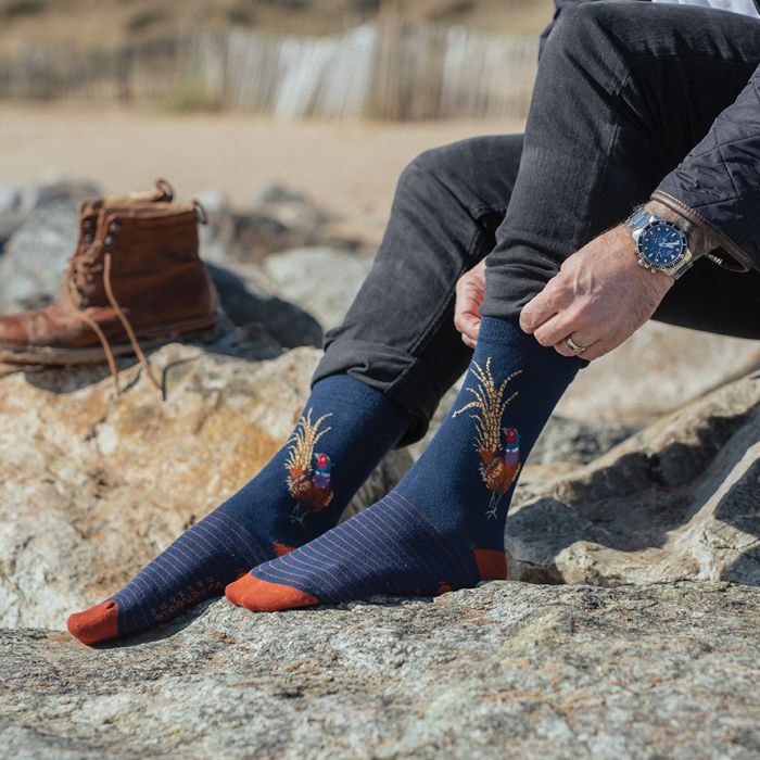 Wrendale Men’s Socks ‘Ready For My Close Up Pheasant’