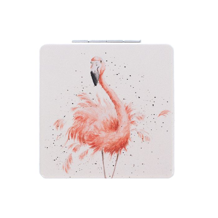 Wrendale ‘Flamingo’ Compact Mirror