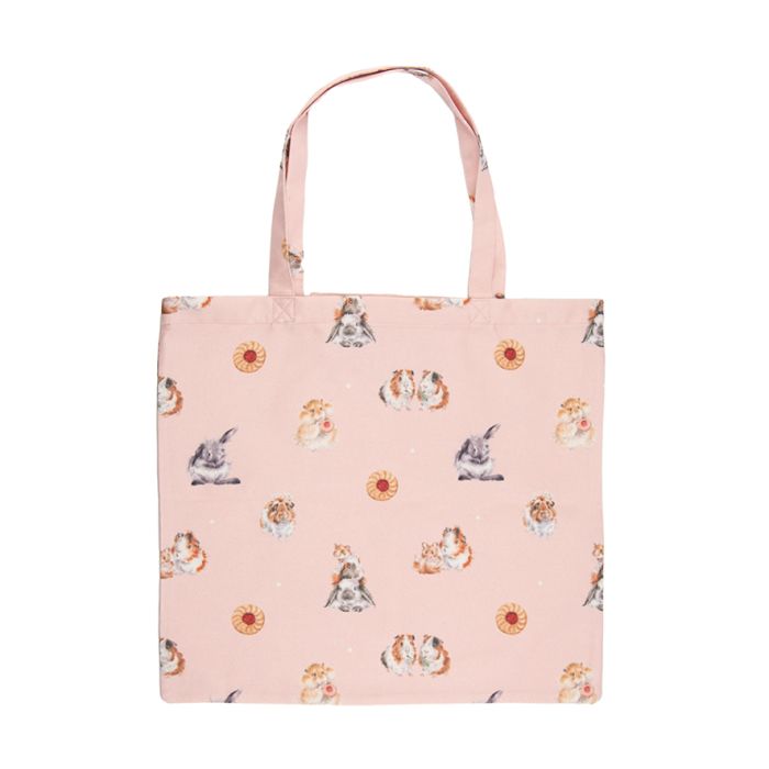 Wrendale ‘Piggy In The Middle’ Rabbit & Guinea Pig Foldable Shopping Bag