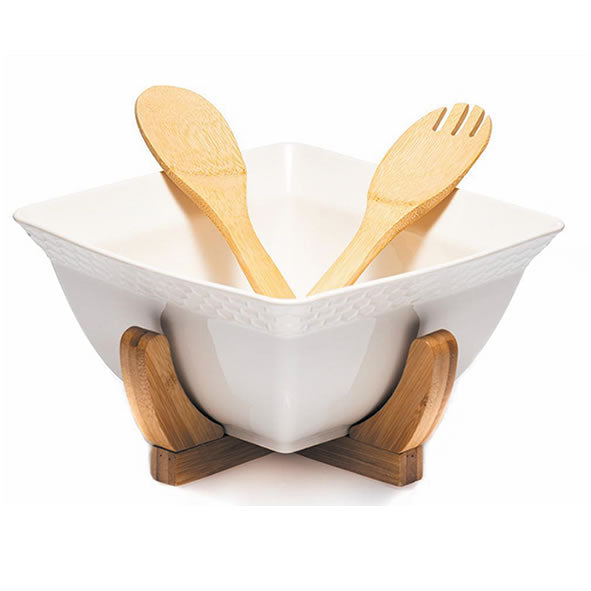 Newgrange Ceramic 3 Piece Salad Bowl Set