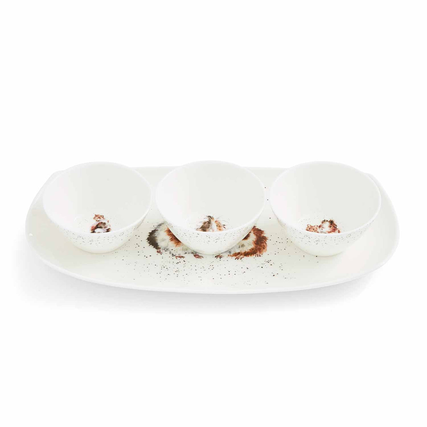 Wrendale ‘Guinea Pig’ 3 Bowl & Tray Set