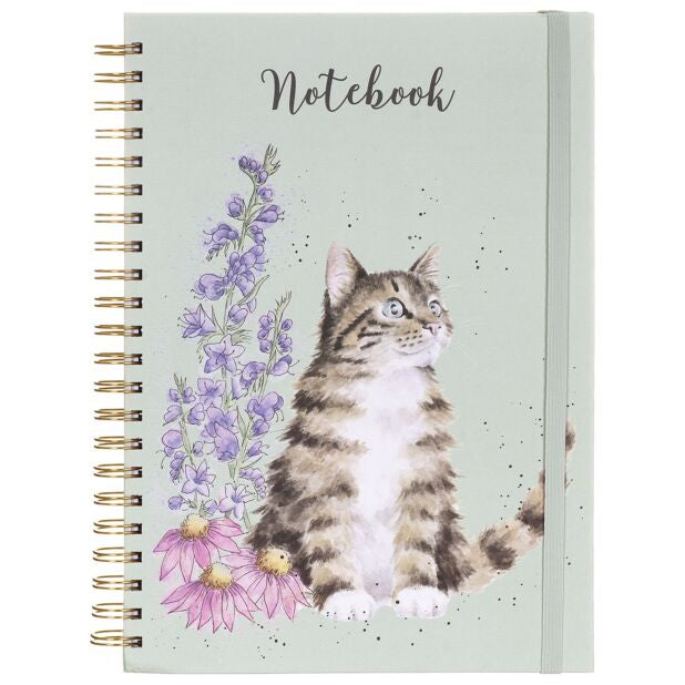 Wrendale ‘Whiskers And Wildflowers’ A4 Cat Spiral Notebook