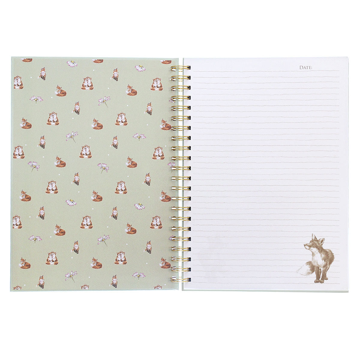 Wrendale ‘Make My Daisy’A4 Fox Spiral Notebook