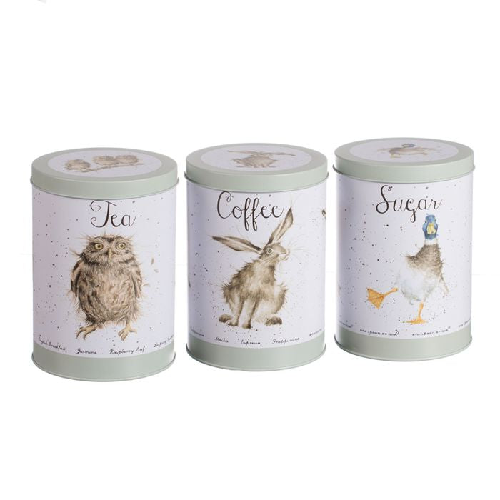 Wrendale ‘Country Animal’ Green Tea, Coffee And Sugar Canisters