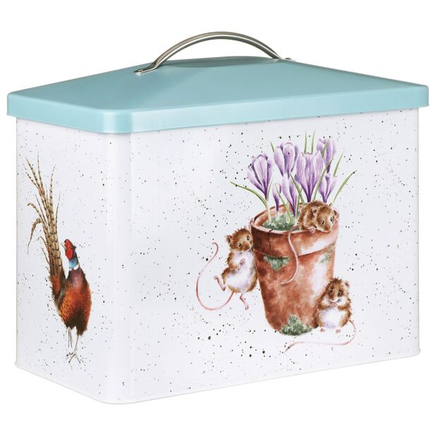 Wrendale ‘Rabbit’ Bread Bin Teal Lid