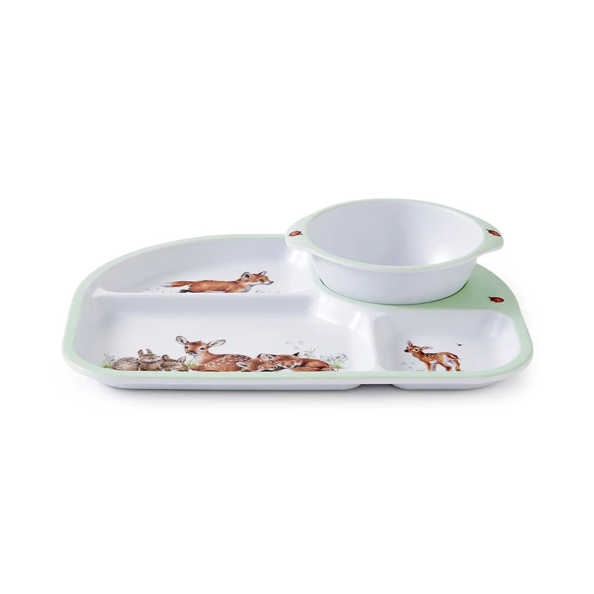 Wrendale ‘Little Wren’ 2 Piece Set Divided Plate & Bowl