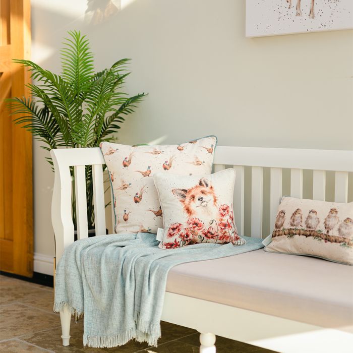 Wrendale ‘Poppy Fields’ Cushion 40cm Square