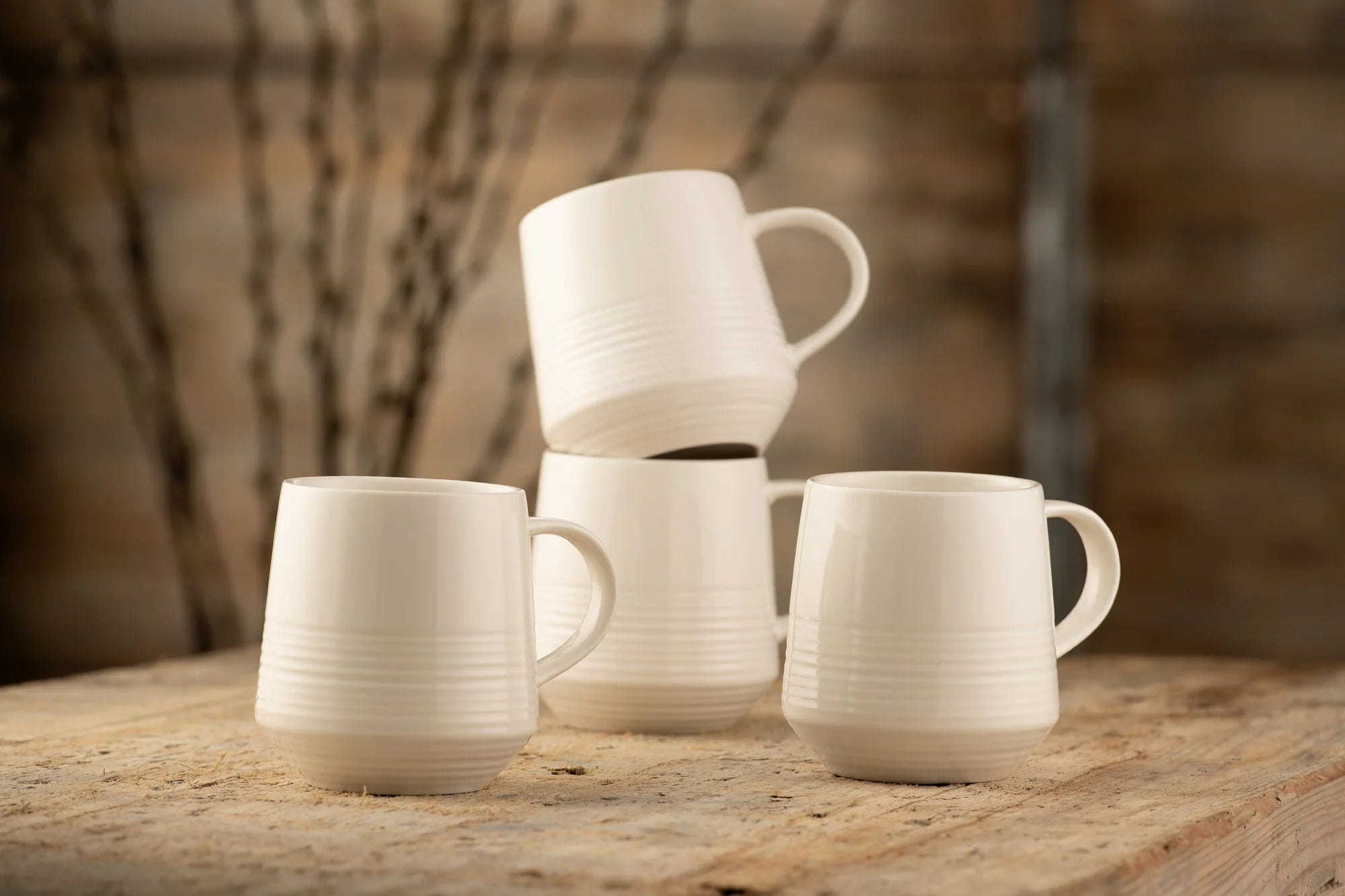 Belleek Living Zephyr Set Of 4 Mugs