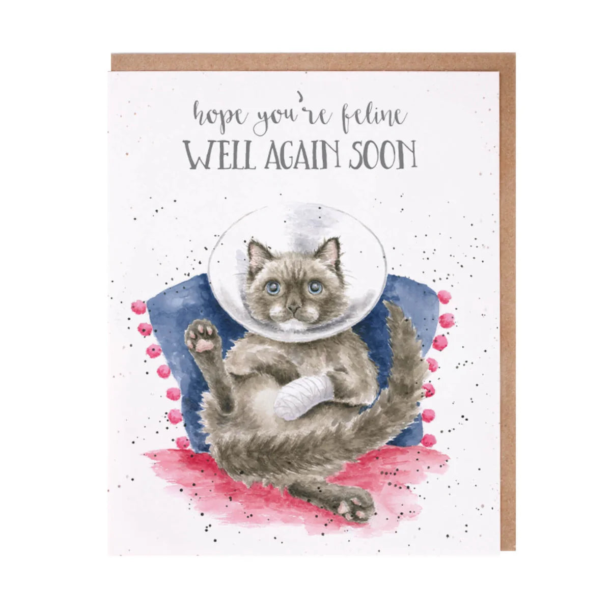 'Feline Well Again Soon' Cat Get Well Soon Card