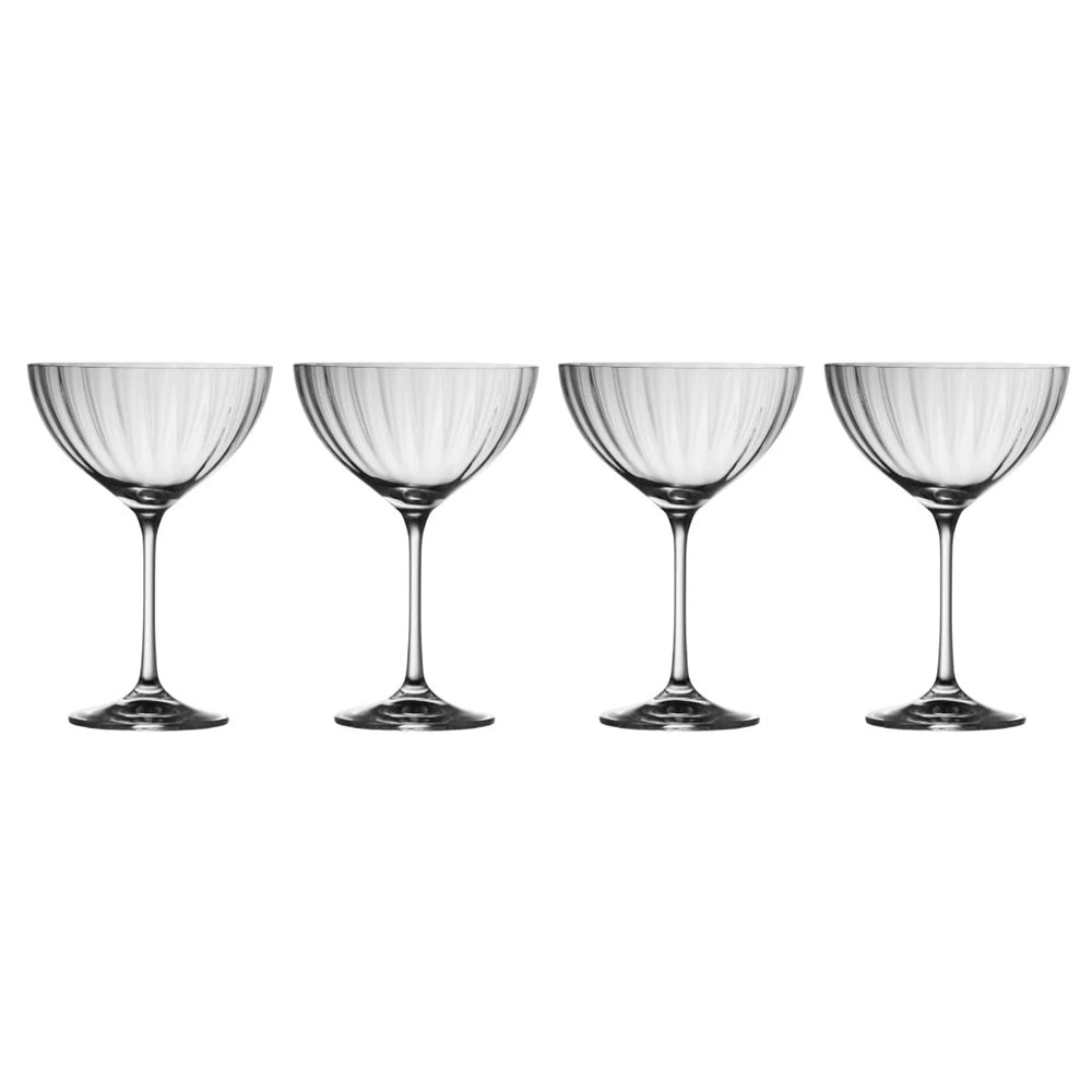 Galway Erne Saucer/Champagne Set Of 4