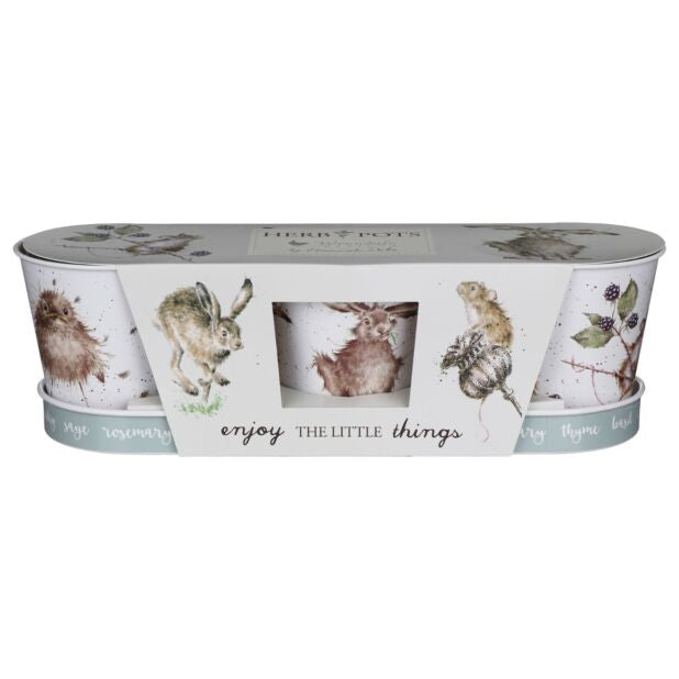 Wrendale The Country Set Herb Pots & Tray
