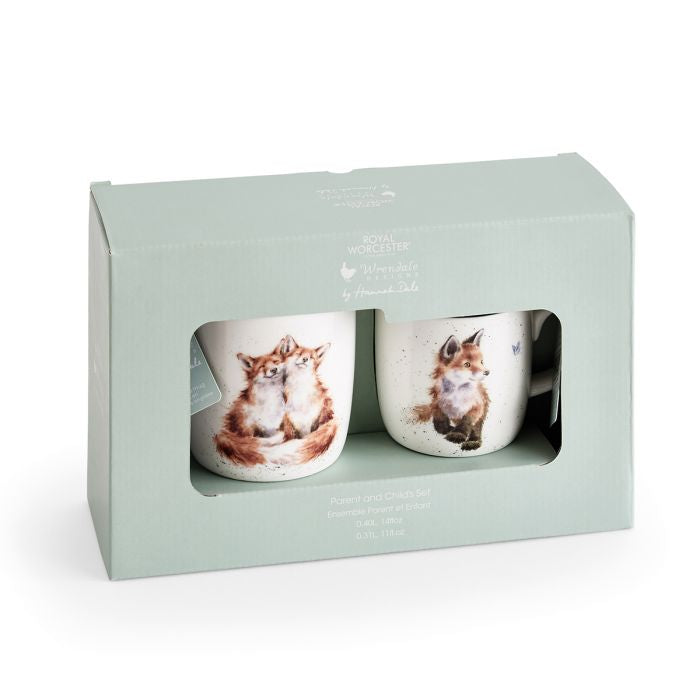 Wrendale ‘The Foxes' Fox Parent And Child Mug Gift Set