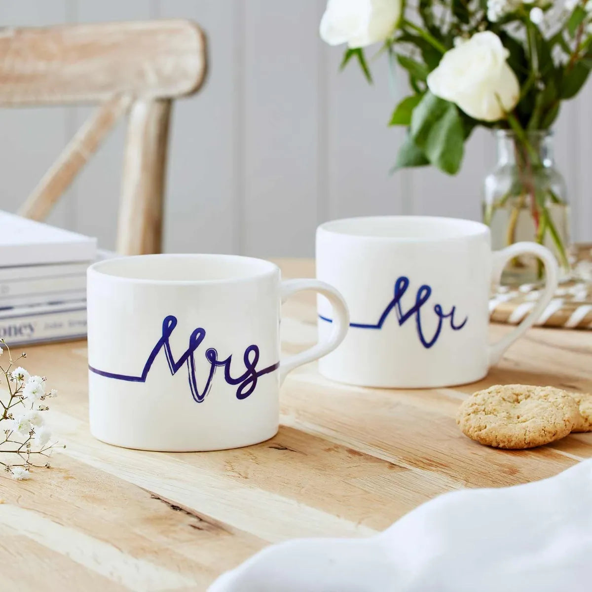 Portmeirion Mug Meirion Mrs Mug, Blue & White