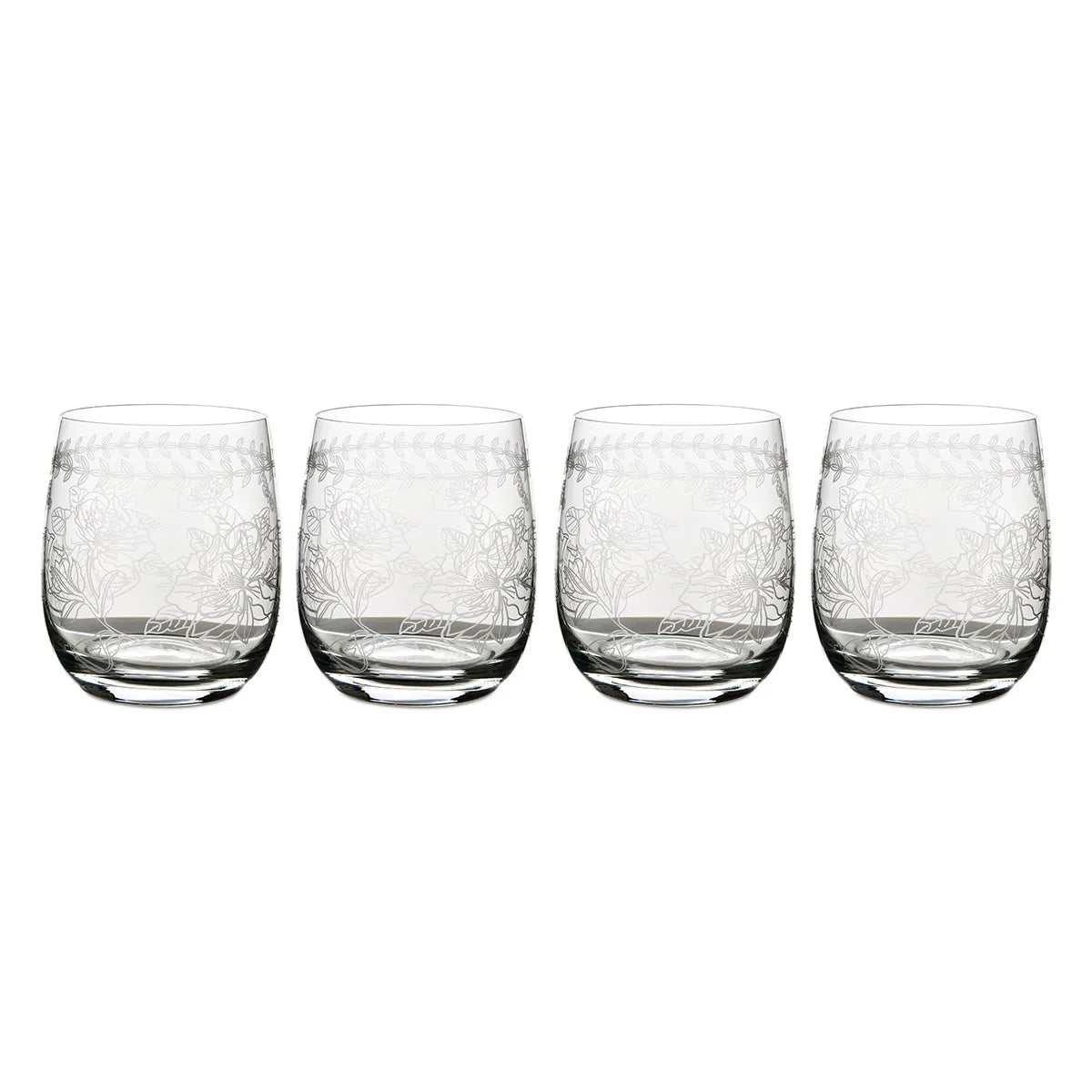 Portmeirion Botanic Garden Set of 4 Crystal Tumblers