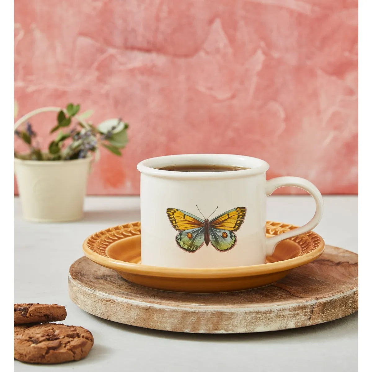 Portmeirion Botanic Garden Harmony Cup & Saucer, Amber