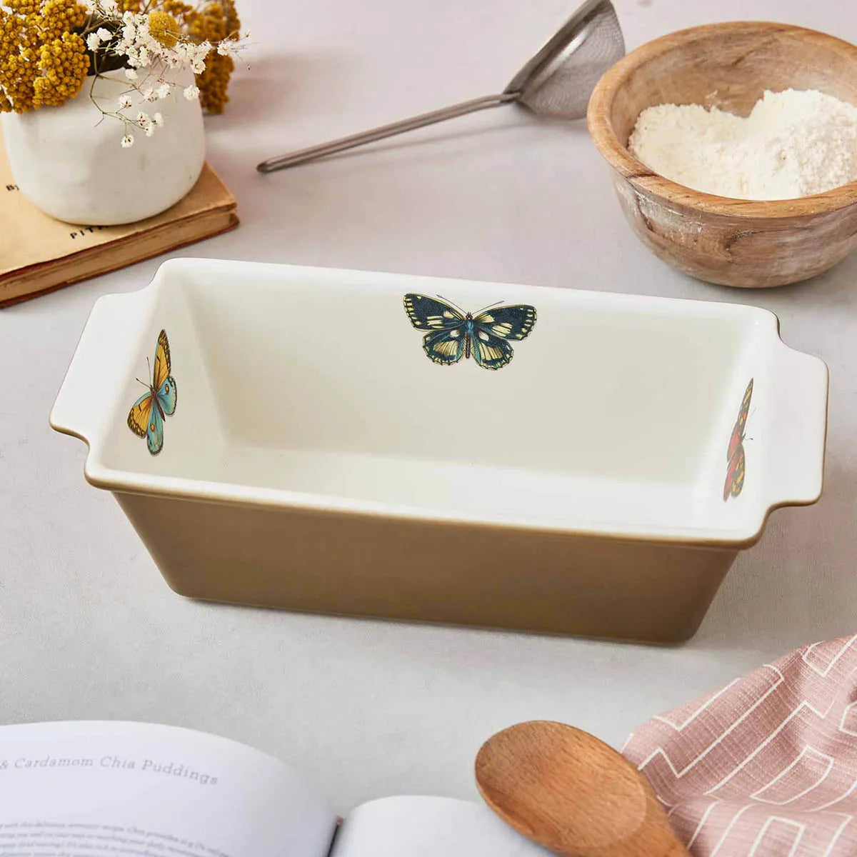 Portmeirion Botanic Garden Harmony Large Loaf Pan, Moss