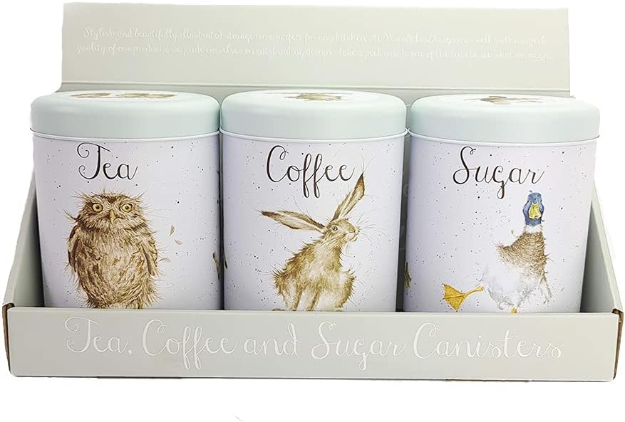 Wrendale ‘Farmyard Animals’ Tea, Coffee & Sugar Canisters