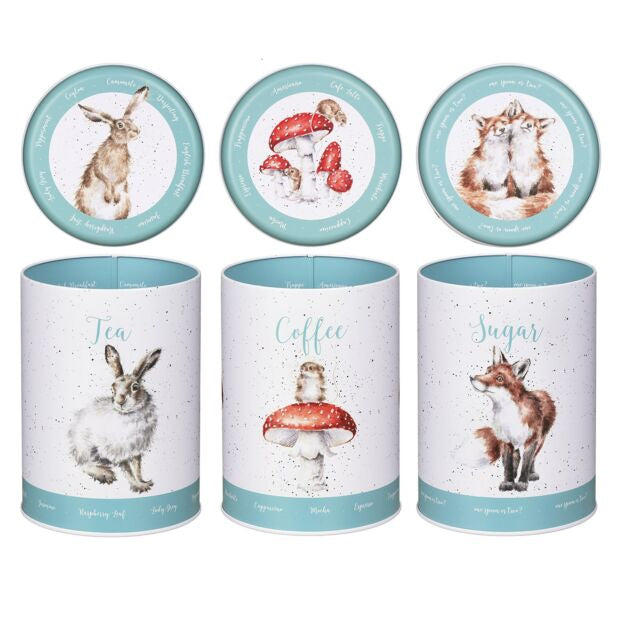 Wrendale ‘The Country Set’ Tea, Coffee, Sugar Canisters