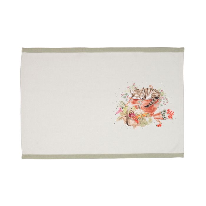 'Garden Friends' Set Of Four Woodland Animal Fabric Placemats