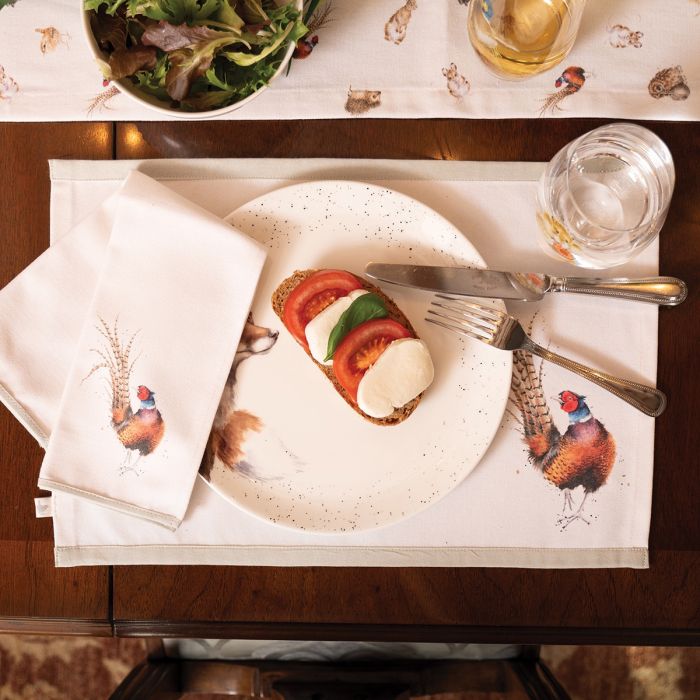 'Woodlander' Set Of Four Woodland Animal Fabric Napkins