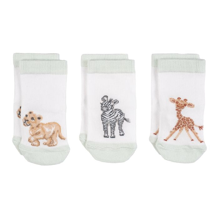 Wrendale Little Wren Savannah African Animal Baby Socks 6-12 Months