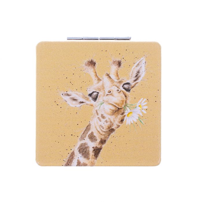 Wrendale ‘Flowers’ Giraffe Compact Mirror