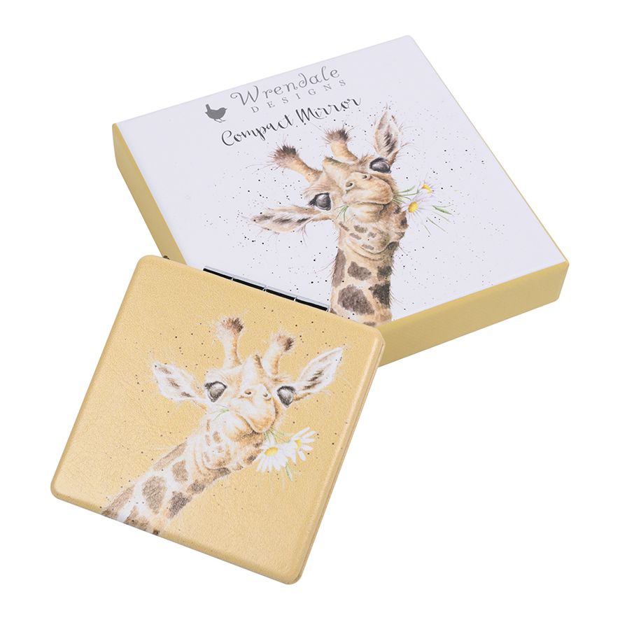 Wrendale ‘Flowers’ Giraffe Compact Mirror