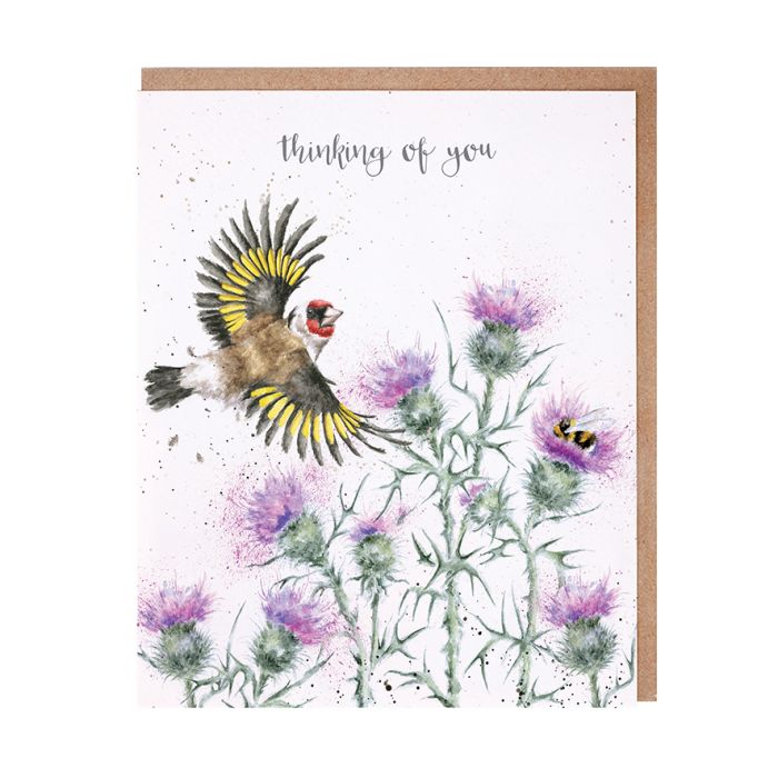 Wrendale ‘The Thistle Finch’ Gold Finch Thinking Of You Card