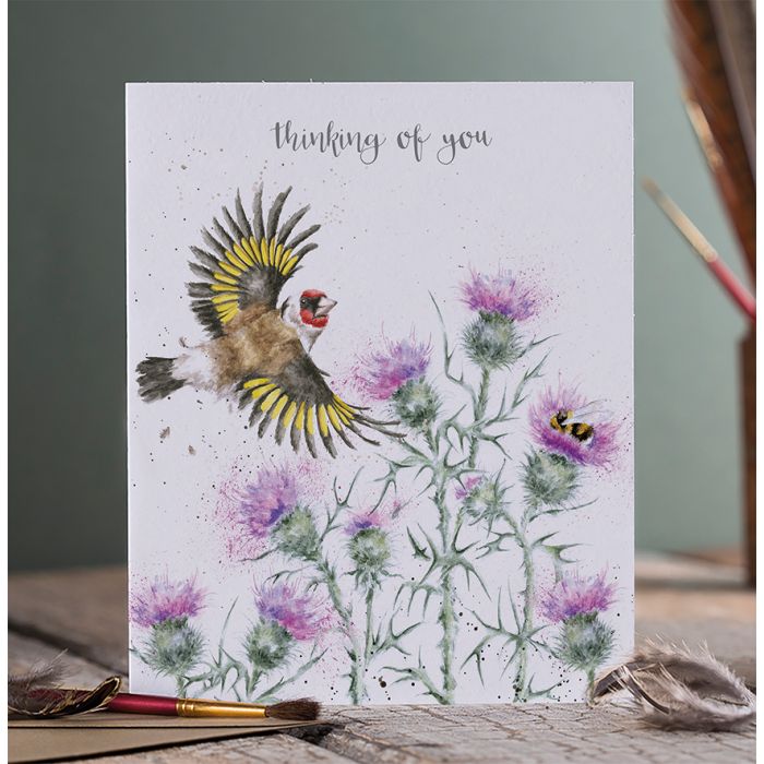 Wrendale ‘The Thistle Finch’ Gold Finch Thinking Of You Card