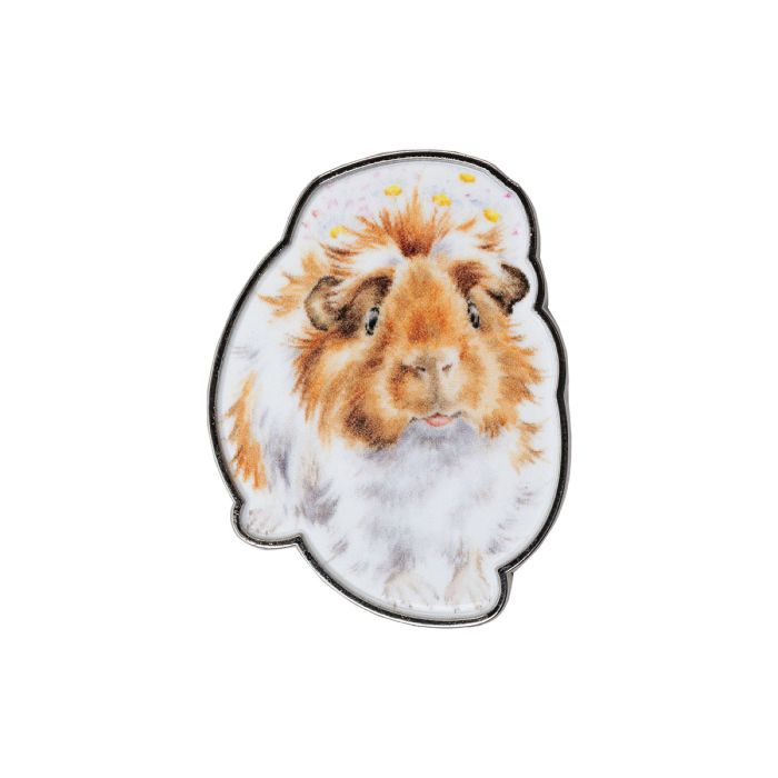 Wrendale ‘Grinny Pig’ Guinea Pig Pin Badge