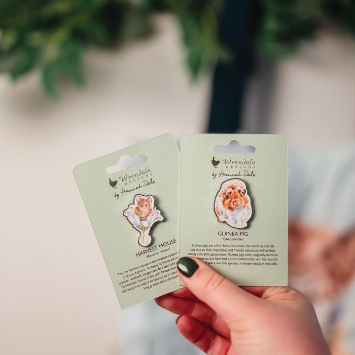 Wrendale ‘Grinny Pig’ Guinea Pig Pin Badge