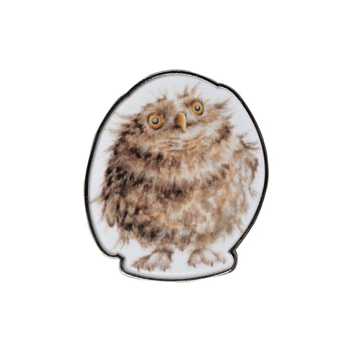 Wrendale “Round Owl’ Owl Pin Badge