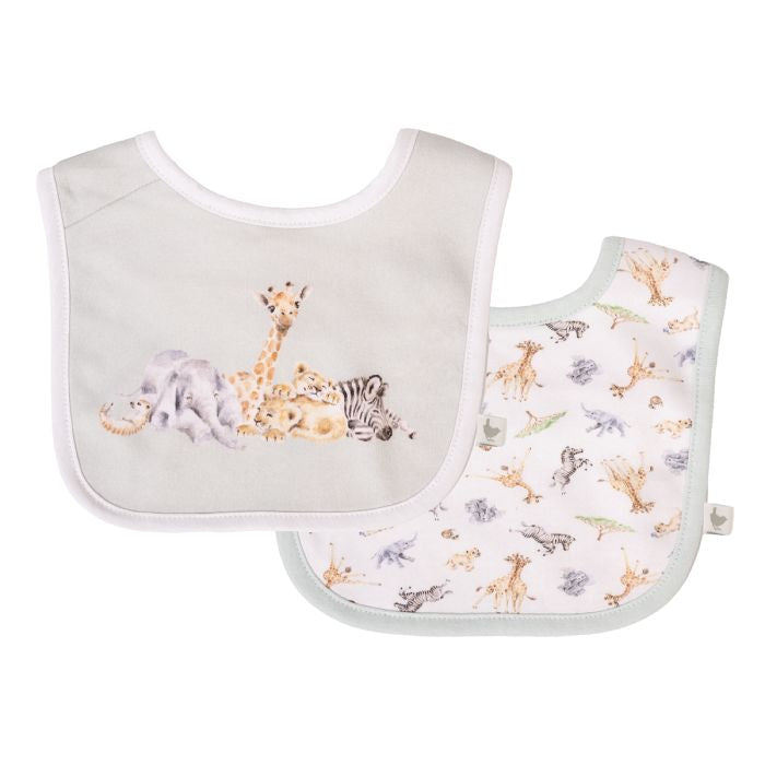 Wrendale 'Little Savannah' African Animal Bib Gift Set