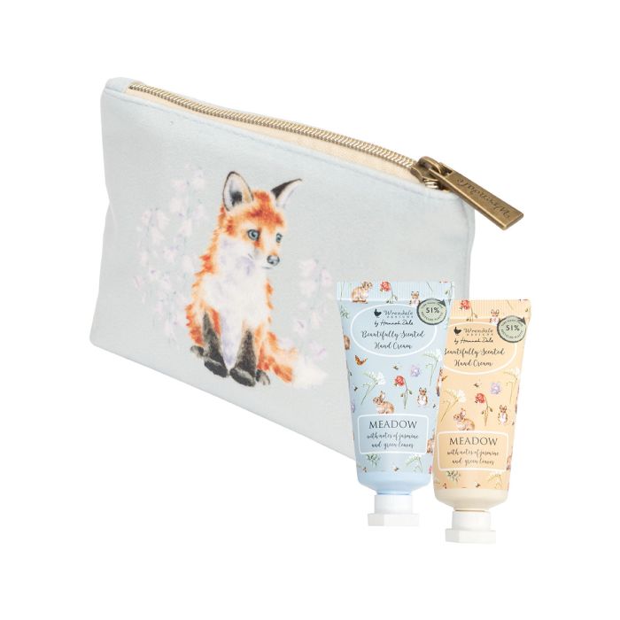 Wrendale Meadow' Rabbit and Fox Mini Hand Cream Gift Pouch