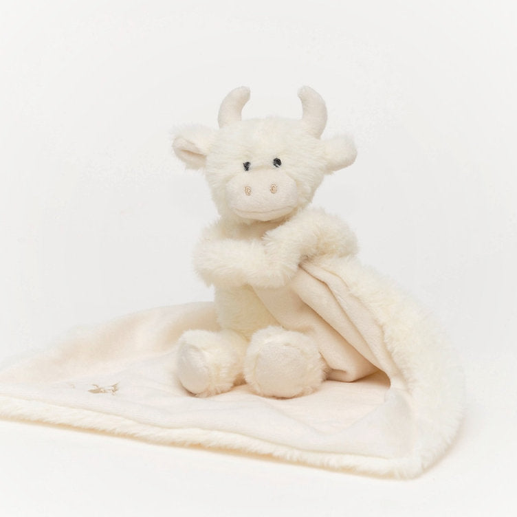 Jomanda Cream Highland Coo Baby Toy Soother – 24cm Plush Comforter, Newborn Safe