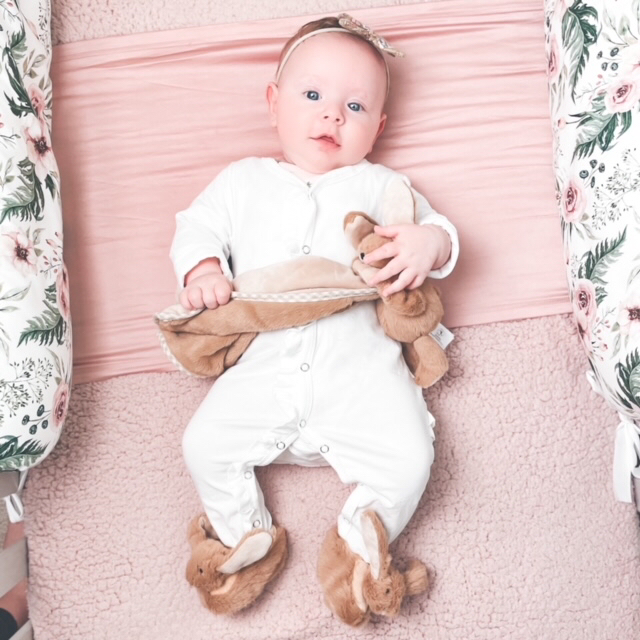 Jomanda Brown Bunny Baby Slippers – 0-6 Months, Super Soft Plush