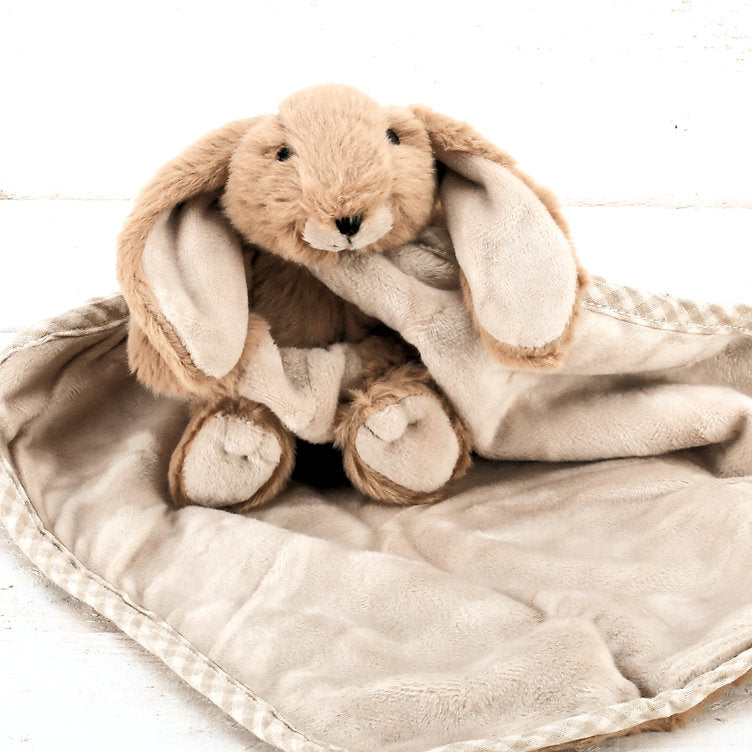 Jomanda Brown Bunny Toy Soother with Plush Blanket – 29c