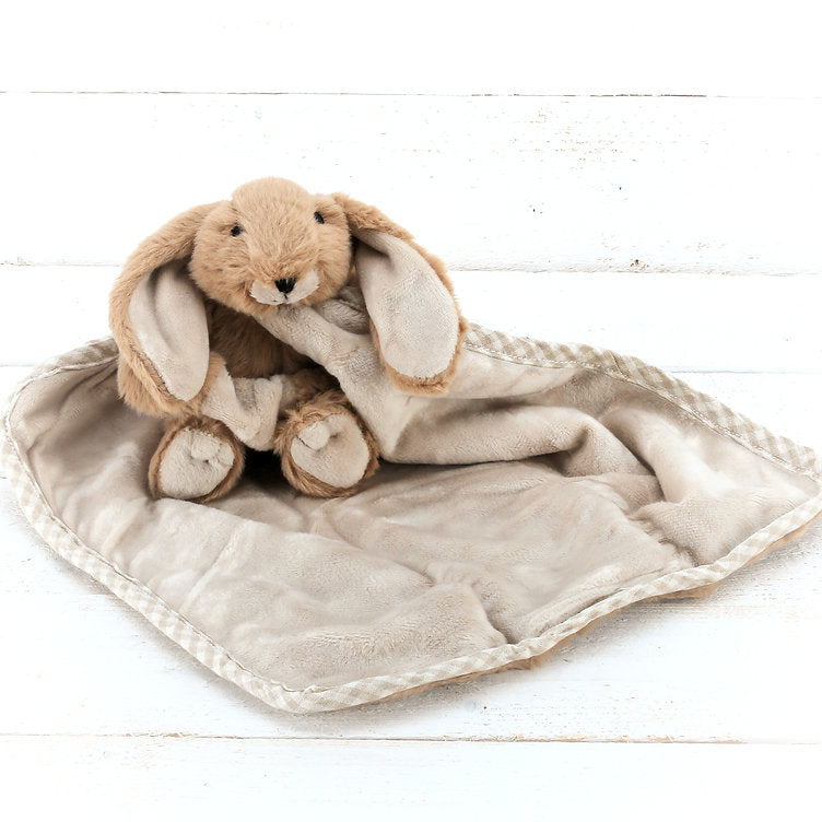 Jomanda Brown Bunny Toy Soother with Plush Blanket – 29c
