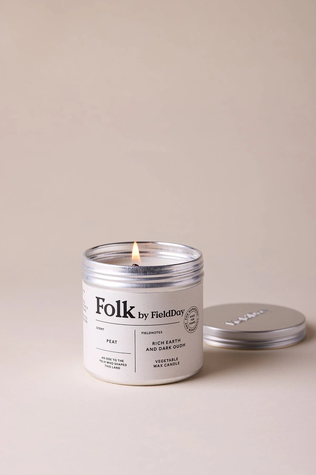 FieldDay Peat Folk Tin Candle